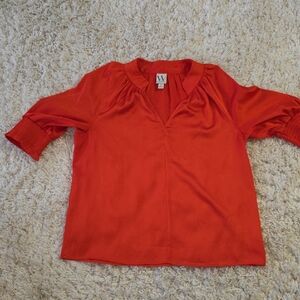 Worthington Vibrant Orange Blouse